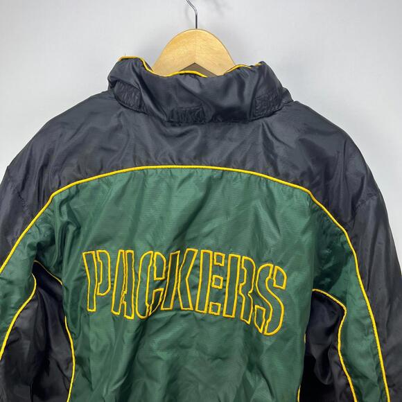 Vintage NFL Green Bay Packers Puffer Jacket XL Fleece Lined - Picture 5 of 11
